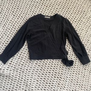 Everlane washable silk wrap blouse